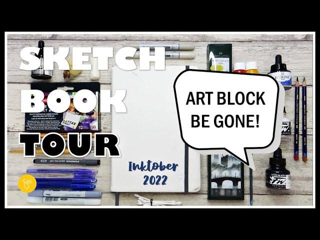  ALL my INK supplies!! Sketch book Tour + Best TIPS for Art BLOCK!!  (Inktober 2022)