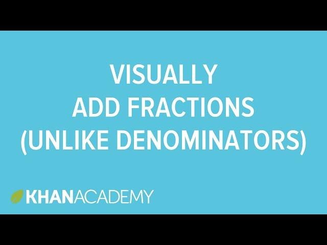 Visually adding fractions with unlike denominators