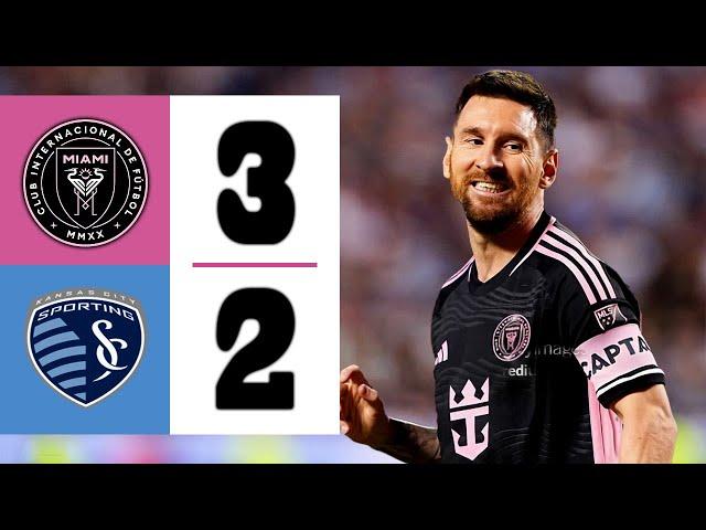 LIONEL MESSI STUNS THE CROWD WITH MAGIC | Sporting KC vs Inter Miami 2-3 |  Highlights & Goals 2024