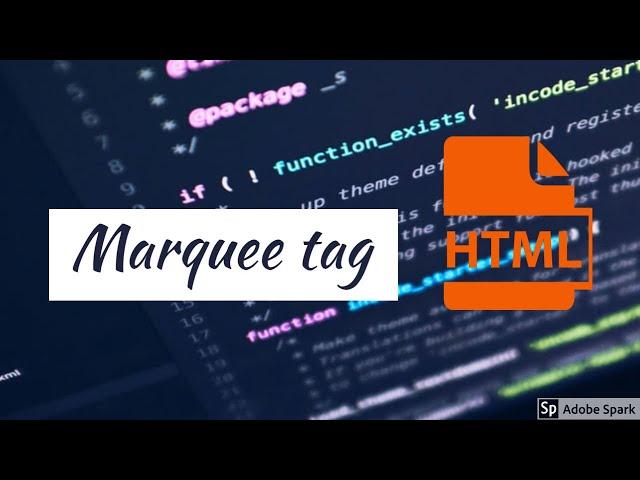 Marquee tag in html in Hindi -14 || All attributes Direction, Behavior, Loop, Scrollamount