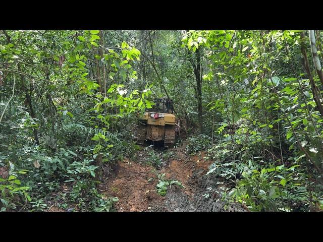 Road Opening of the D6R XL Bulldozer Mountain Facing Extreme Terrain