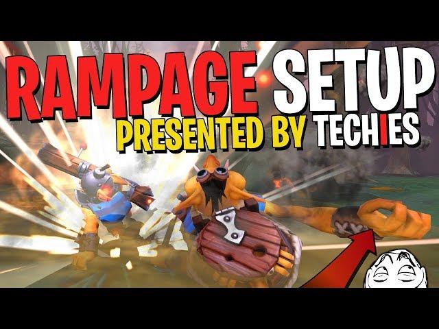 The Techies Rampage Setup - DotA 2 Funny Moments