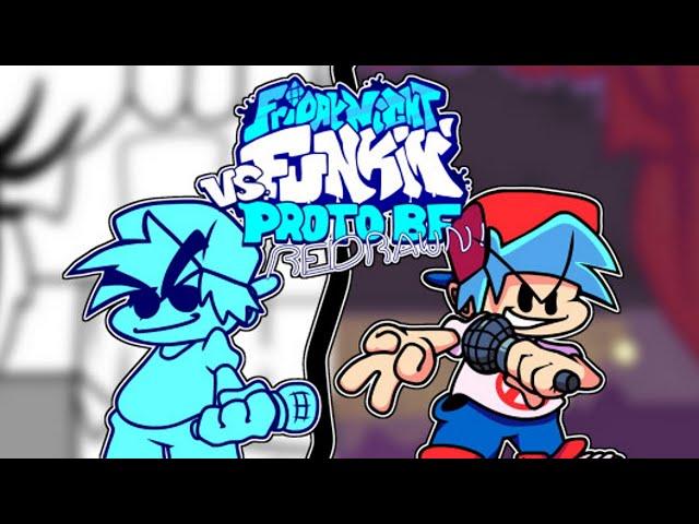 Friday Night Funkin' - Vs Proto BF Redrawn/Remake (FNF MODS)