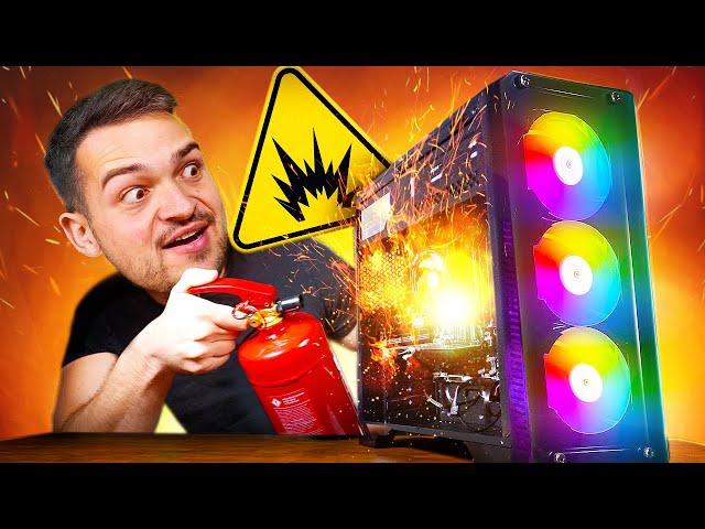 EXPLOSION!! Dieser Gaming PC ist illegal & lebensgefährlich... #GamingSchrott