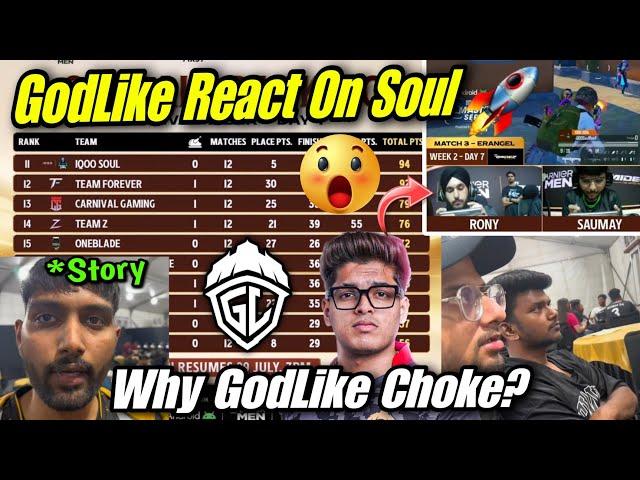 GODLIKE REACT ON SOUL  Bad Performance  BGMS Day7 Standings | Comback 