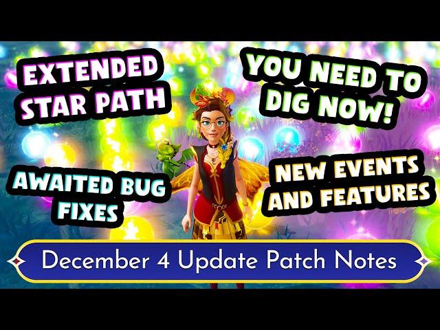 DISNEY Dreamlight Valley December 4 Update Patch Notes BLEW MY MIND! Epic Features Announced!