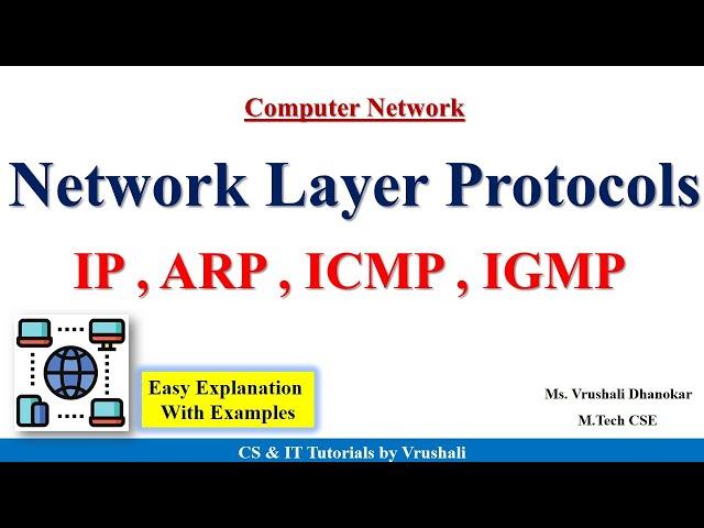 CN 18 : Network Layers Protocols | IP | ARP | ICMP | IGMP