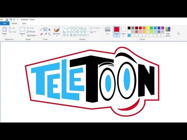 How to draw the Teletoon logo using MS Paint | How to draw on your computer