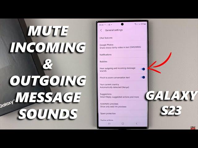 How To Enable / Disable Outgoing Text Message Sound On Samsung Galaxy S23/S23+/S23 Ultra