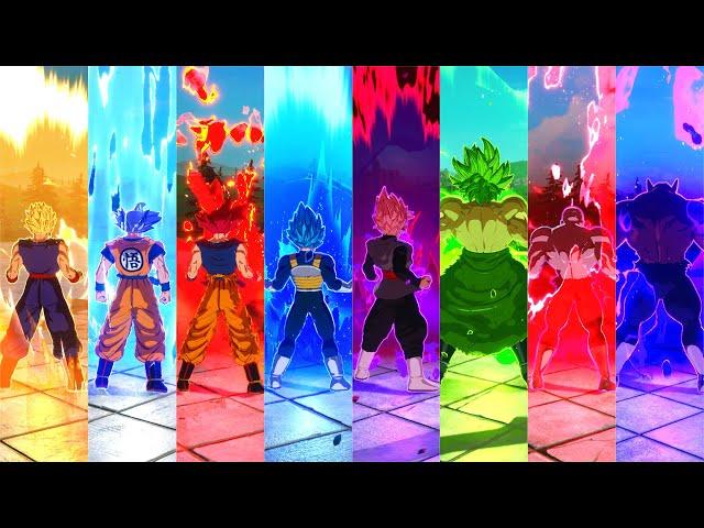 Dragon Ball Sparking Zero - All Character Fusions and Transformations (4K 60fps)