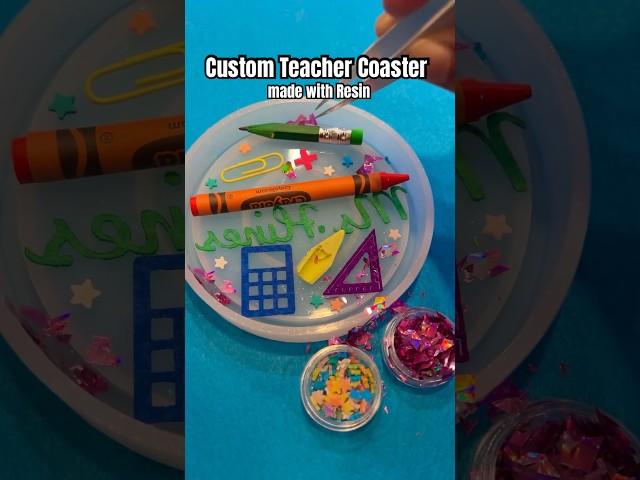 Custom Teacher Coaster for a Math Teacher • Epoxy Resin Tutorial #diy #makeitwithmichaels