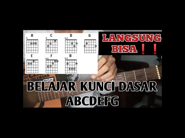 Belajar kunci gitar untuk pemula, kunci dasar ABCDEFG langsung bisa