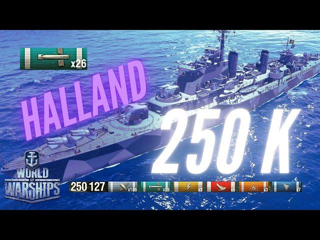 HALLAND Destroyer / WoWs / World of Warships #wows #worldofwarships #gaming