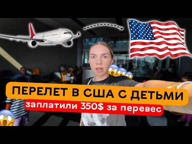 Перелет в США с детьми/ заплатили 350$ за перевес 