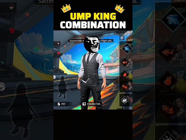 UMP KING COMBINATION  | BEST CHARACTER SKILL COMBINATION FOR CS RANK | SKILL COMBINATION #shorts