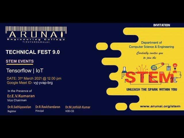 Technical Fest | STEM Event - 9.0 | Dept of CSE | 1504 - Arunai Engineering College | Tiruvannamalai