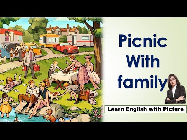 Learn English With Picture Description | Picnic with Family