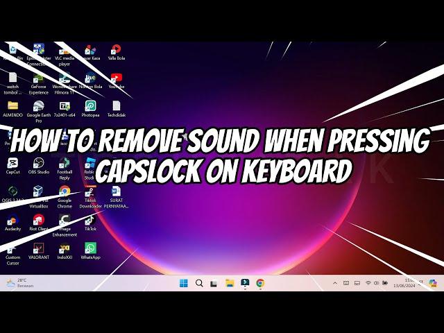 How to Remove Sound When Pressing CAPSLOCK on Keyboard