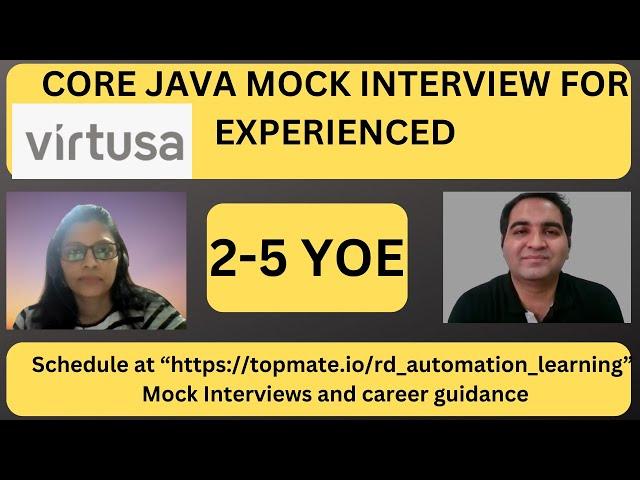 Virtusa Java Interview Questions | Core Java Interview Questions