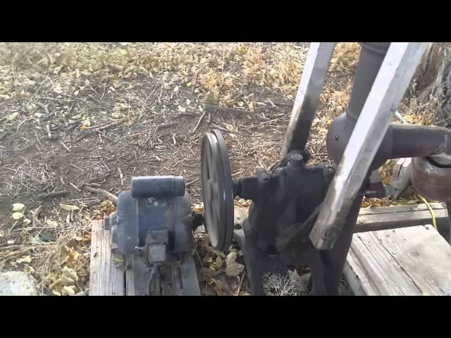 Operational water well pump jack