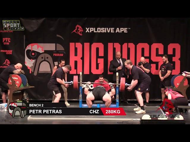 Petr Petras 280 kg/617 lbs bench (Big Dogs 3)