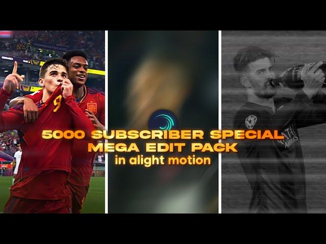 5000 Subscriber Special Free Edit Pack | Alight Motion Edit Pack