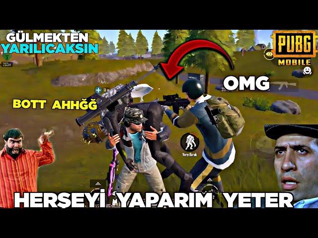 ŞAHANE KIŞKIRTMA  BOT İLE İŞBİRLİĞİ YAPTIM (%101 ÇILDIRTMA)  PUBG MOBİLE KOMİK MONTAJ