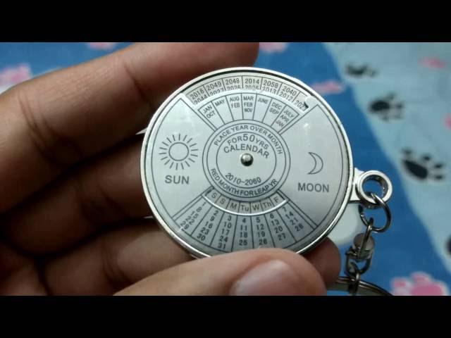 50 years calendar keyring || Aliexpress