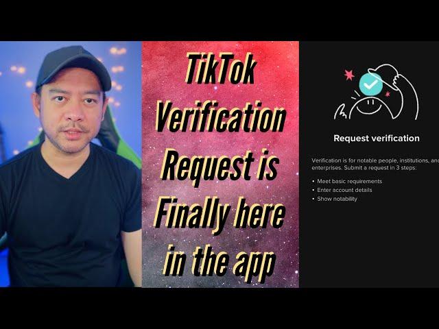 TikTok verification request is finally here in the app!