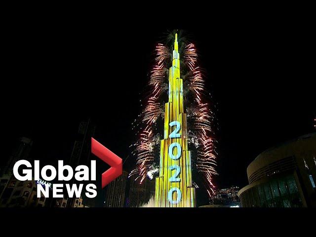 New Year's 2020: Dubai puts on stunning fireworks show at world's tallest building