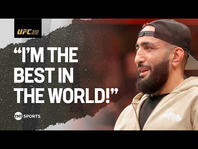 Belal Muhammad reacts after his next opponent Shavkat Rakhmonov defeats Ian Garry at #UFC310 