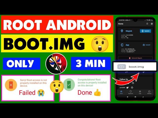 Magisk Root Boot.img Android 11 12 10 9 8 Version Rooting | Without Pc Kingroot | Mkteasysu Github |