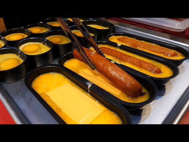 sausage cheese egg bread - korean street food