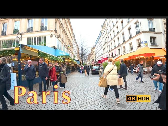 Paris, France - Winter walk in center of  Paris - Christmas in Paris 2024 - December 19, 2024