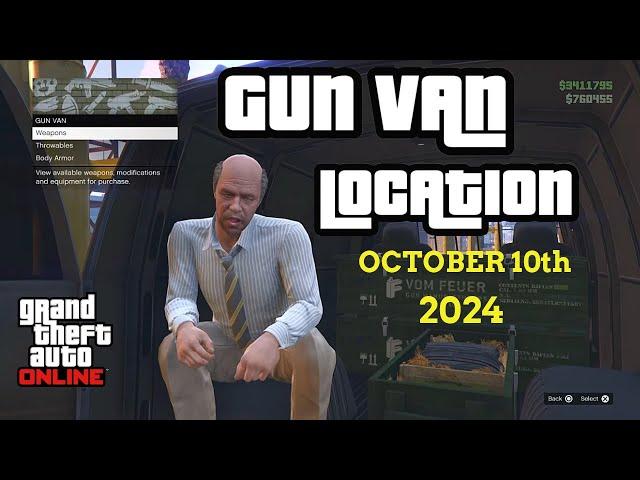 Gun Van Location Today | OCTOBER 10th 2024 | GTA 5 ONLINE | RARE GUNS IN STOCK TODAY