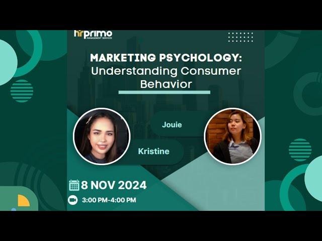 MARKETING STRATEGY: Understanding Consumer Behavior | FunHour Event | HR Primo Management Services