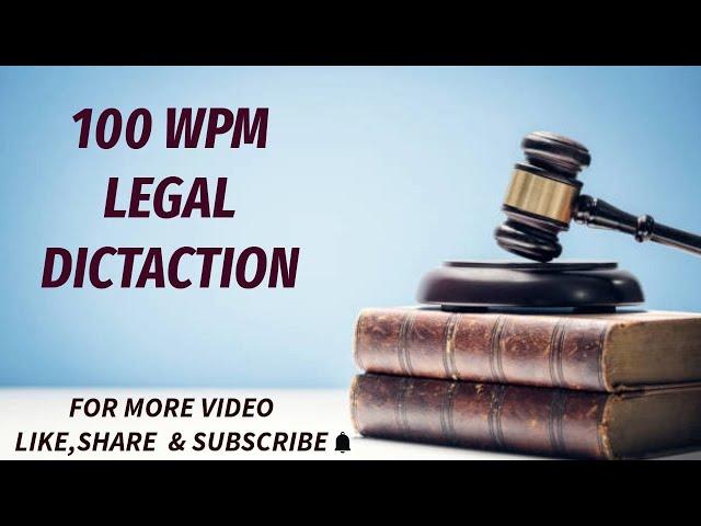 100 WPM LEGAL DICTATION (CRIMINAL)/400 WORDS/GUJARAT HIGH COURT/ORISSA HIGH COURT