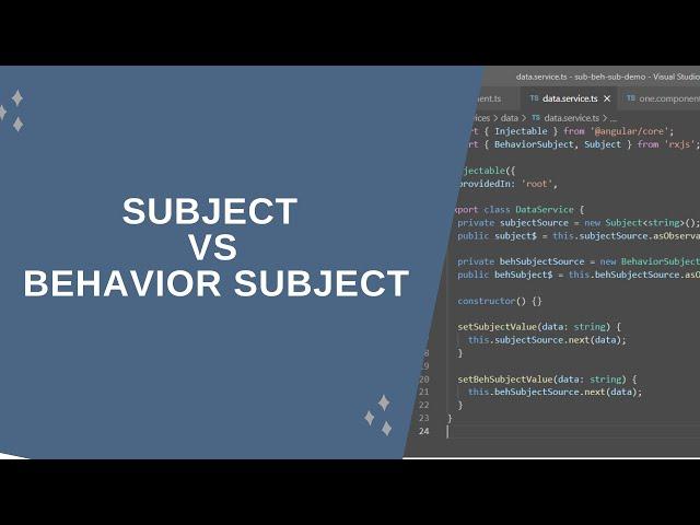 Subject and Behavior Subject in Angular 12 - Example.