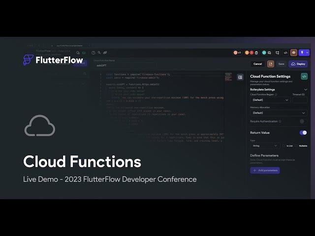 Cloud Functions - FlutterFlow Live Demo | FFDC 2023