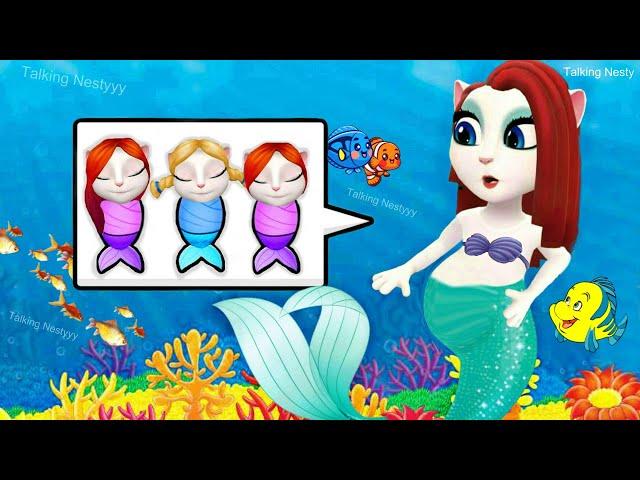 Ariel PREGNANT With TRIPLETS MERMAIDS / My Talking Angela 2