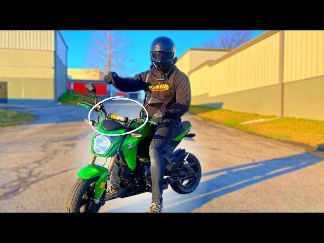 Kawasaki z125 pro WHEELIE HACK 