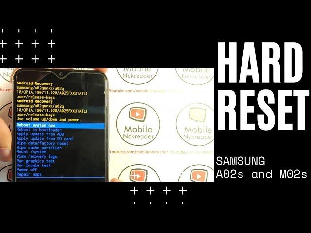 HOW TO REMOVE PASSWORD ON SAMSUNG A02S M02S WIPE DATA FACTORY RESET @Mobilenckreader