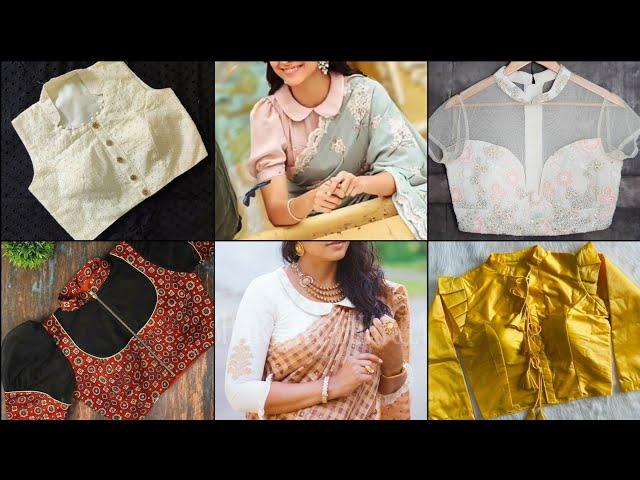 Top 100 Latest And Trending Blouse Neck Designs/Collar Neck Blouse Designs/Blouse Front Neck Designs