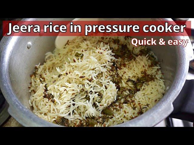 Jeera rice recipe | non sticky jeera rice in pressure cooker | quick & easy restaurant style