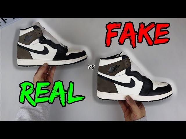 REAL VS FAKE! NIKE AIR JORDAN 1 DARK MOCHA COMPARISON!