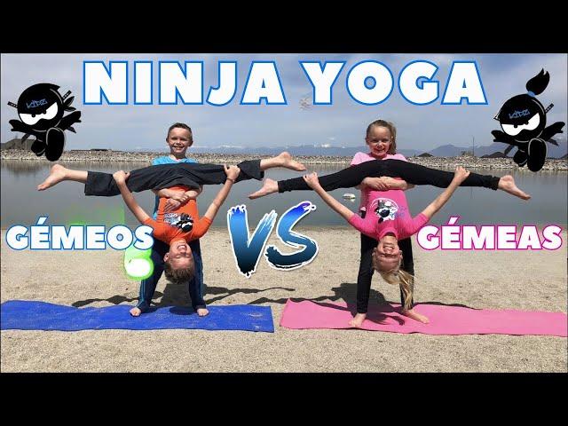 Desafio de ioga! Gêmeos vs Gêmeas | Ninja Kidz em Português