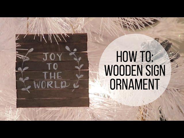 DIY Wood Sign Christmas Ornament | Carter Sams