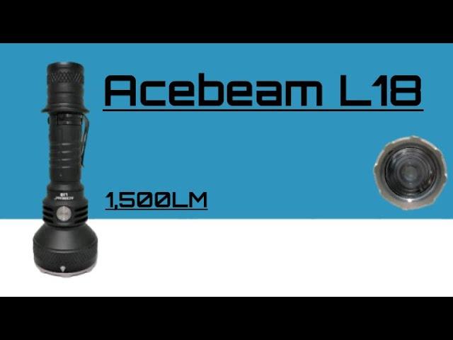 Acebeam L18 flashlight review (beam shots)