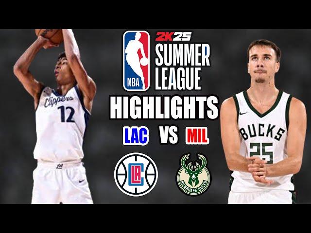 LA Clippers vs Milwaukee Bucks [ FULL GAME ] (07/16/24) | 2024 NBA Summer League