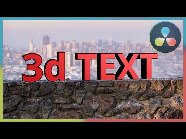 3d Text in DaVinci Resolve